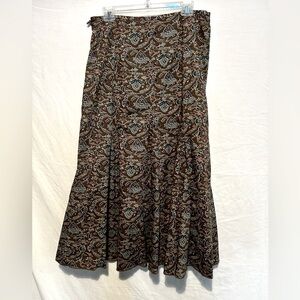 Women's Peruvian Connection Cotton Print Skirt Size 12